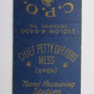 Naval Receiving Station Washington, DC 20 Strike Military Matchbook Match Cover Naval Receiving Station Washington, DC 20 Strike Military Matchbook Match Cover