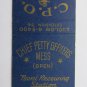Naval Receiving Station Washington, DC 20 Strike Military Matchbook Match Cover