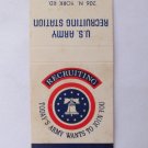 US Army Recruiting Station Elmhurst, Illinois 20 Strike Military Matchbook Cover US Army Recruiting Station Elmhurst, Illinois 20 Strike Military Matchbook Cover
