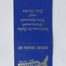 Eglin AFB Florida Air Proving Ground 20 Strike US Military Matchbook Match Cover Eglin AFB Florida Air Proving Ground 20 Strike US Military Matchbook Match Cover