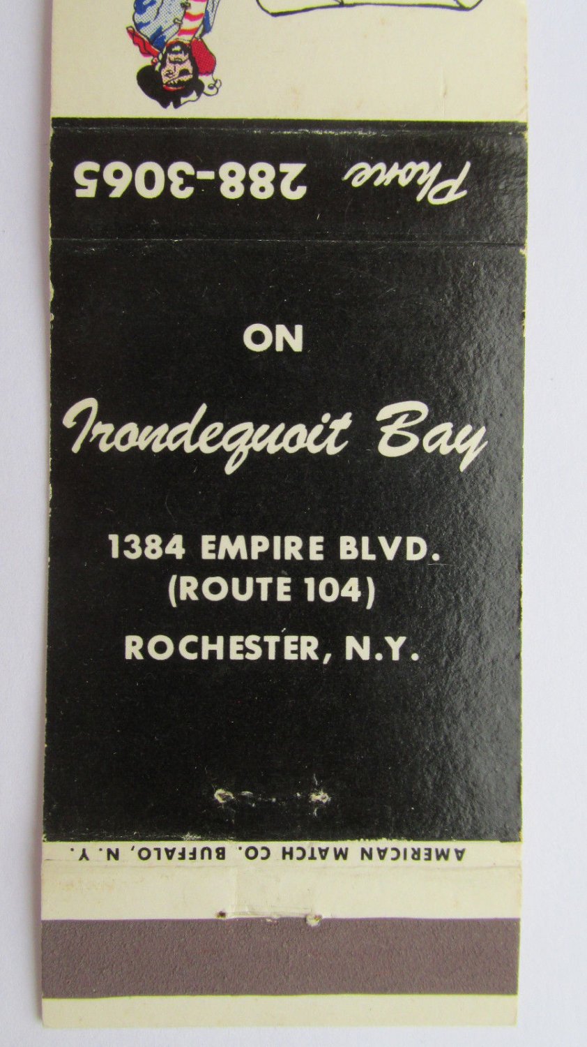 Buccaneer Restaurant Lounge - Rochester, New York 20 Strike Matchbook ...