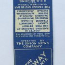 The Gateway Restaurants in Railroad Stations New York 20 Strike Matchbook Cover
