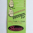 Sherrie's Restaurant - Atlantic City, New Jersey 20 Strike Matchbook Cover NJ