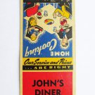 John's Diner - Rariton Township, New Jersey Restaurant 20 Strike Matchbook Cover John's Diner - Rariton Township, New Jersey Restaurant 20 Strike Matchbook Cover