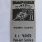 R.L. Farmer Pan-Am Svc Ooltewah, Tennessee Restaurant 20 Strike Matchbook Cover