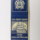 US Coast Guard Yard - Curtis Bay, Maryland 20 Strike Military Matchbook Cover MD