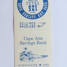 Cape Ann Savings Bank- Gloucester/Manchester, MA 20FS Matchbook Cover Lighthouse