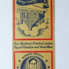 Barbara Fritchie's House Civil War Union 20 Strike Matchbook Cover (Maryland)