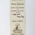 Driftwood Galleries - Bradenton, Florida 20 Strike Matchbook Cover FL Matchcover