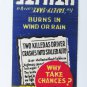 Utilite - Warning Signal Utility Light Advertisement 20 Strike Matchbook Cover