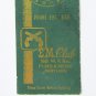 US Army Ft. George G. Meade, Maryland EM Club 20 Strike Military Matchbook Cover