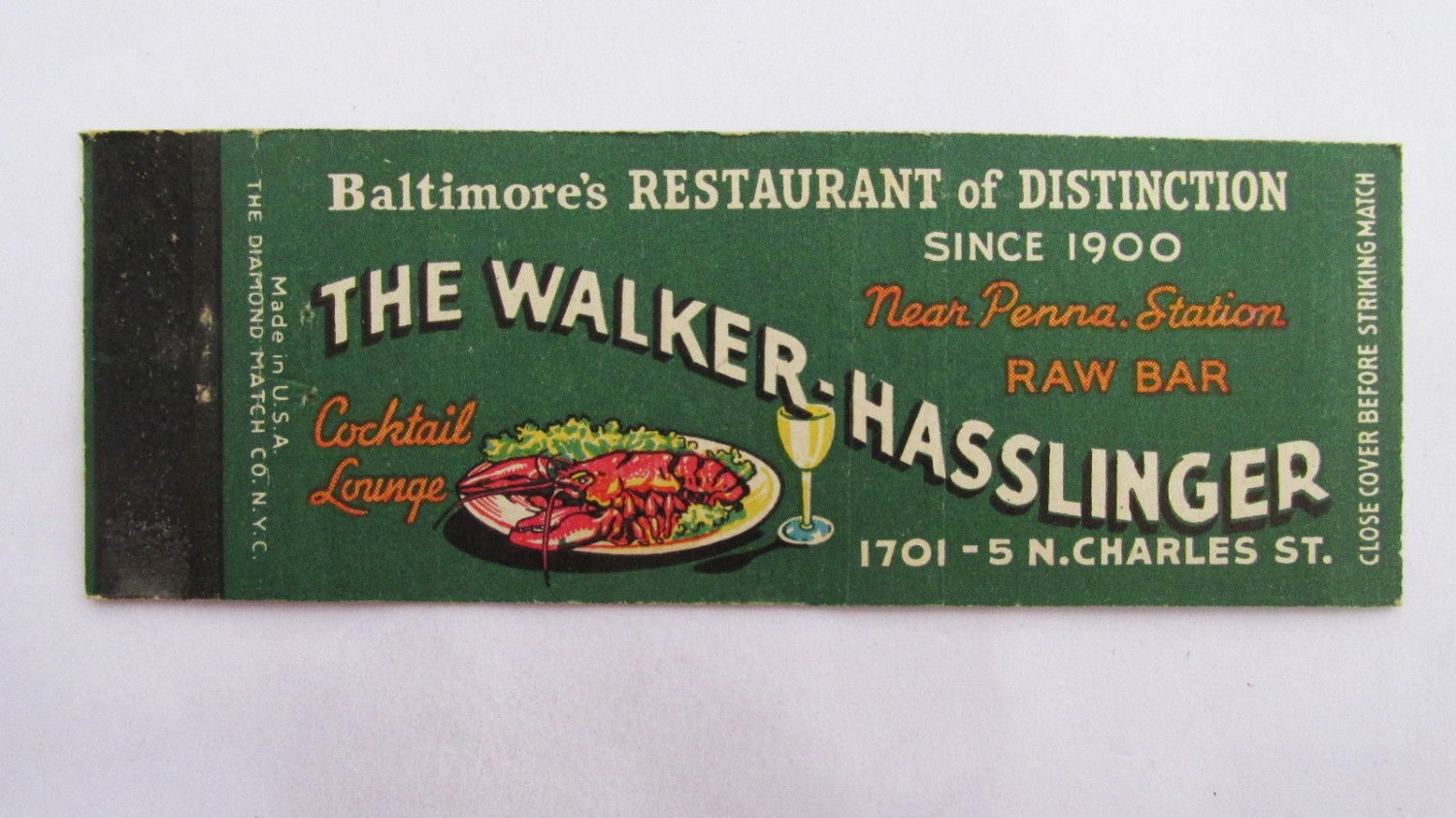 The WalkerHasslinger Baltimore, Maryland Restaurant 20 Strike