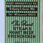 Brook Farm Restaurant - Chevy Chase, Maryland 20 Strike Matchbook Cover Diamond