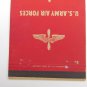 U.S. Army Air Forces 40 Strike Military Matchbook Cover Siegel Bros. Cigar Store