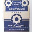 Eighth Service Command 40 Strike US Military Matchbook Cover Postcard Matchcover