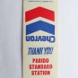 Parido Standard Station Chevron - Winchester, Kentucky Service Matchbook Cover