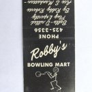 Robby's Bowling Mart - Orlando, Florida 20 Strike Sports Matchbook Cover FL Robby's Bowling Mart - Orlando, Florida 20 Strike Sports Matchbook Cover FL