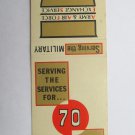 Army & Air Force Exchange 70 Years 20 Strike US Military Matchbook Match Cover
