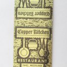 Copper Kitchen Restaurant - Seattle, Washington 20 Strike Matchbook Match Cover Copper Kitchen Restaurant - Seattle, Washington 20 Strike Matchbook Match Cover
