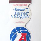 University of Arizona Cats 1980-81 Basketball Schedule Sports Matchbook Cover AZ University of Arizona Cats 1980-81 Basketball Schedule Sports Matchbook Cover AZ