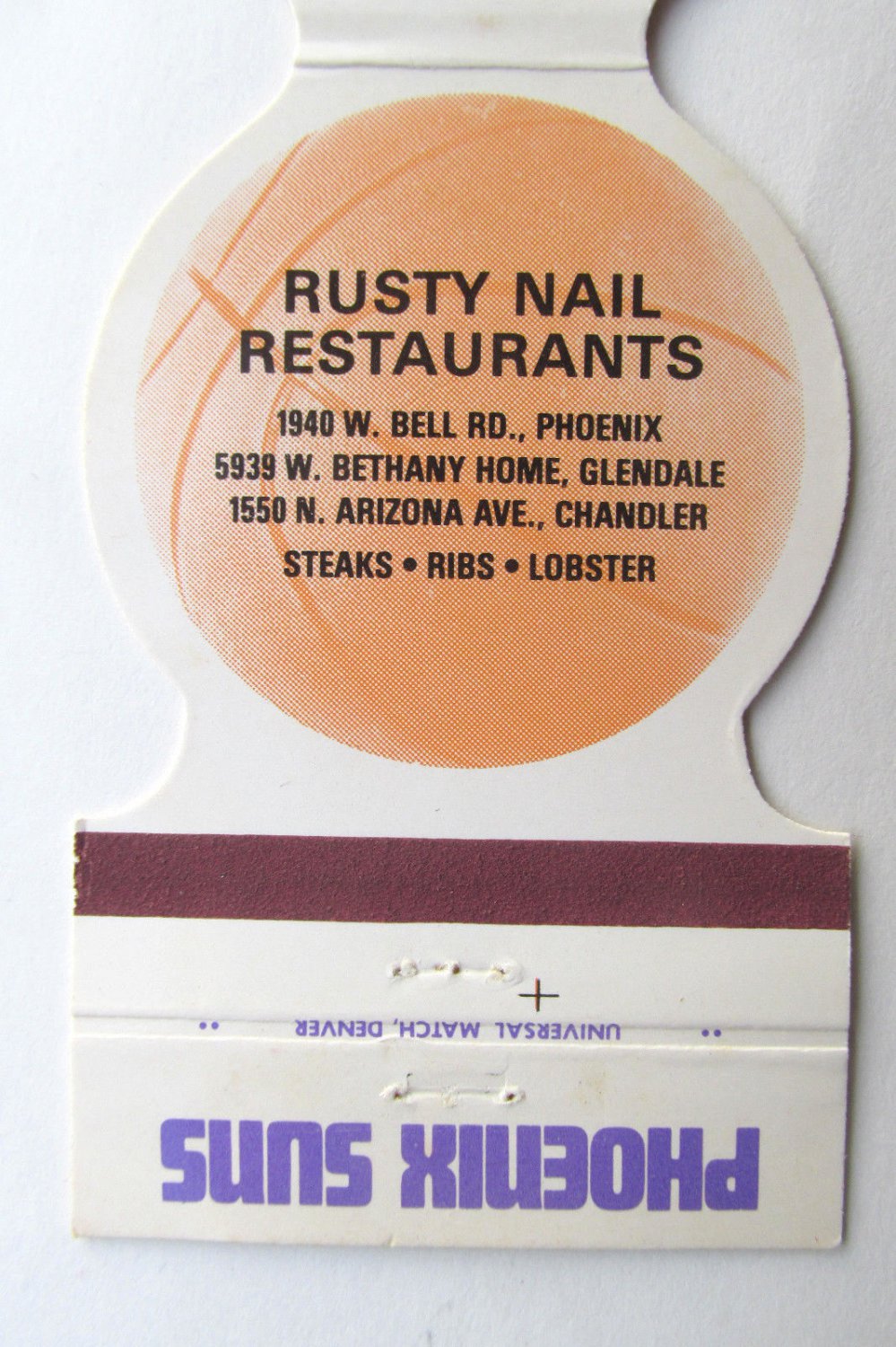 Phoenix Suns 198081 Basketball Sports Schedule Jewelite Matchbook