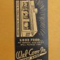Wel-Com-In Coffee Shop - El Paso, Texas Restaurant 20 Strike Matchbook Cover TX