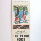 The Ranch House - Hell, Michigan Restaurant 20 Strike Matchbook Cover Mermaid MI
