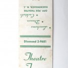 Theatre Tavern - Hackensack, New Jersey Restaurant 20 Strike Matchbook Cover NJ Theatre Tavern - Hackensack, New Jersey Restaurant 20 Strike Matchbook Cover NJ