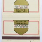 Southern Command Army & Air Force Vintage Military 40 Strike Matchbook Cover