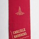 Carlisle Barracks - Pennsylvania 20 Strike Military Matchbook Cover Matchcover