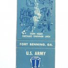 Fort Benning, GA US Army Infantry - Georgia 20 Strike Military Matchbook Cover