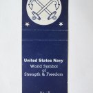 United States Navy World Symbol Strength 20 Strike US Military Matchbook Cover