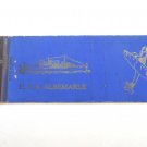 USS Albemarle - US Navy Ship - 20 Strike US Military Matchbook Cover Matchcover