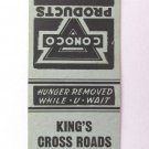King's Cross Roads Salida, Colorado Restaurant 20 Strike Matchbook Cover Conoco King's Cross Roads Salida, Colorado Restaurant 20 Strike Matchbook Cover Conoco