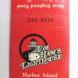 Tom Ham's Lighthouse San Diego, California Restaurant 20 Strike Matchbook Cover