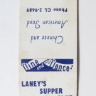 Laney's Supper Club  Daytona Beach, Florida Restaurant 20 Strike Matchbook Cover