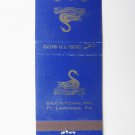 Golden Swan Restaurant - Ft. Lauderdale, Florida 20 Strike Matchbook Match Cover Golden Swan Restaurant - Ft. Lauderdale, Florida 20 Strike Matchbook Match Cover