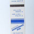 Australian Downunder Pub  Knoxville, Tennessee 1982 World's Fair Matchbook Cover