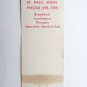 St. Clair Broiler - St. Paul, Minnesota Restaurant 20 Strike Matchbook Cover MN