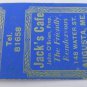 Jack's Cafe - Augusta, ME Maine Restaurant 20 Strike Matchbook Cover Matchcover