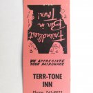Terr-Tone Inn - Parma, Ohio Bar Restaurant 20 Strike Matchbook Cover Matchcover Terr-Tone Inn - Parma, Ohio Bar Restaurant 20 Strike Matchbook Cover Matchcover