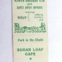 Sugar Loaf Cafe St. George, Utah Restaurant 20Strike Matchbook Cover RCA Herford
