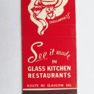 Glass Kitchen Restaurant  Glasgow, Delaware 20 Strike Matchbook Cover Matchcover