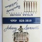 Johnny Sproatt's The Bat Rack Santa Monica, CA Restaurant Sport Matchbook Cover