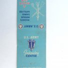 US Army Infantry Center 20 Strike Military Matchbook Cover Man's Job Matchcover US Army Infantry Center 20 Strike Military Matchbook Cover Man's Job Matchcover