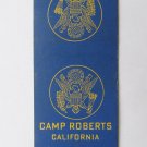 Camp Roberts California 20 Strike US Military Matchbook Cover CA Matchcover