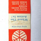 Wisconsin State Fair Park - 20 Strike Matchbook Cover Trade/Horse Shows Rodeos