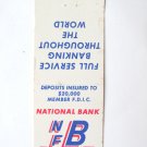 Fort Benning (Georgia) National Bank 20 Strike US Military Matchbook Match Cover Fort Benning (Georgia) National Bank 20 Strike US Military Matchbook Match Cover