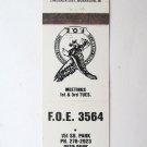 FOE 3564 Deer Park, Washington Fraternal Order Eagles 20 Strike Matchbook Cover FOE 3564 Deer Park, Washington Fraternal Order Eagles 20 Strike Matchbook Cover