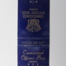 Naval Air Station Moffett Field California 20 Strike US Military Matchbook Cover Naval Air Station Moffett Field California 20 Strike US Military Matchbook Cover